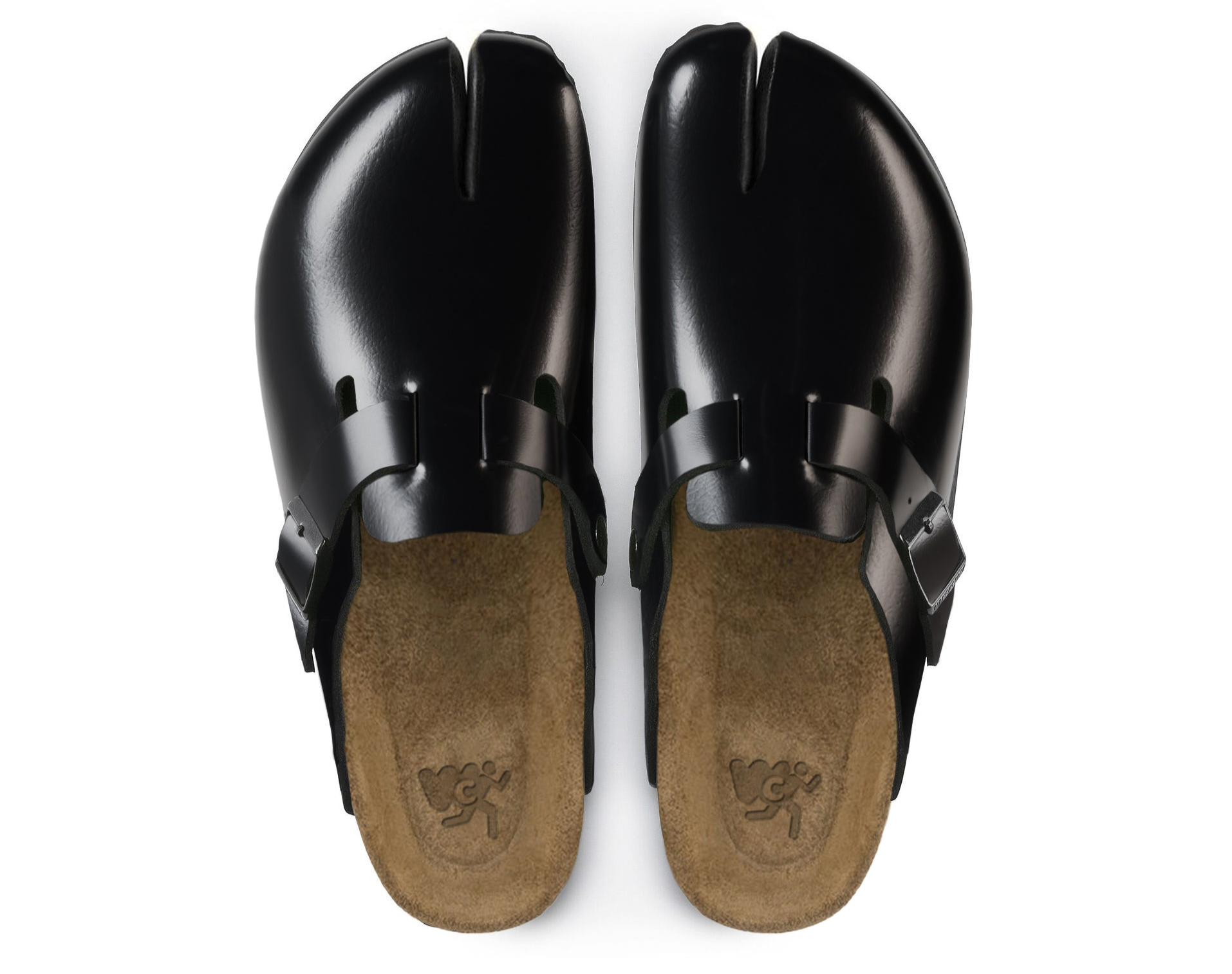 Iconic Black GOAT Tabi Split Toe Shoes Luxurious Leather Suede Comfort Free Socks