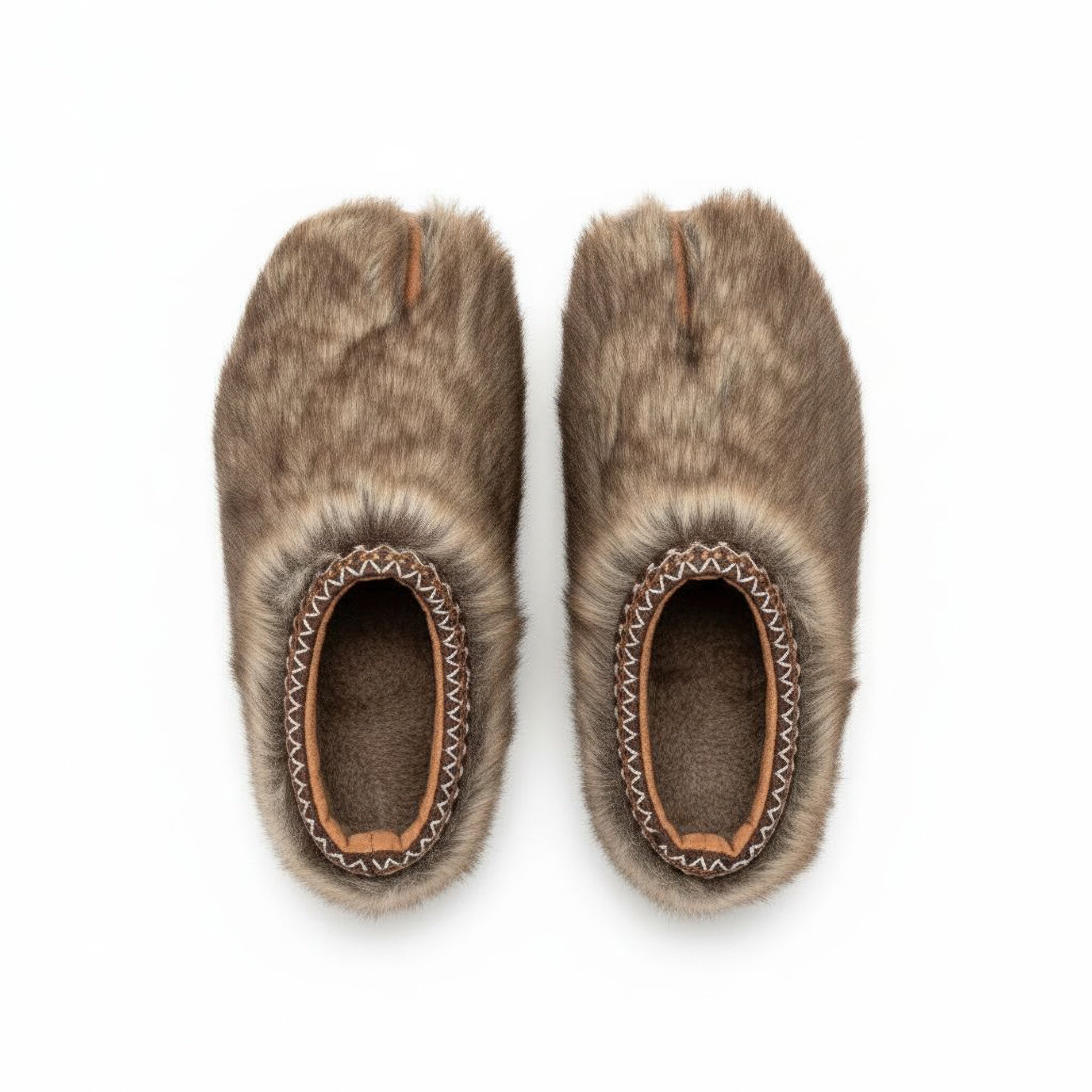 Ultimate Comfort GOAT Tabi Faux Fur Slippers with Sherpa Footbed