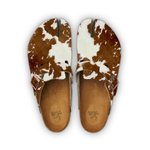 Stylish Cow Print Tabi Shoes with Free Socks – Comfortable Faux Fur Clogs