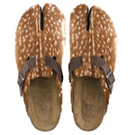 Whimsical Bambi Deer Print Tabi Clogs with Fuzzy Socks - US Men's Sizes