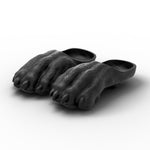 Savage Panther Paw Slides: Cloud-Soft EVA Foam, Matte Black, Unique Design