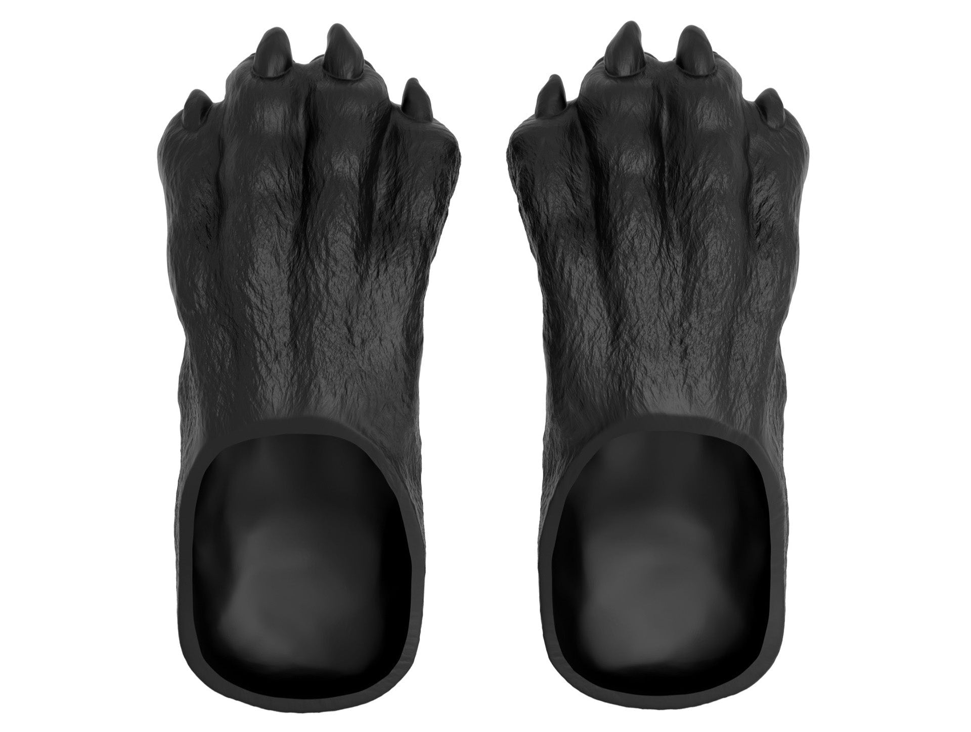 Savage Panther Paw Slides: Cloud-Soft EVA Foam, Matte Black, Unique Design